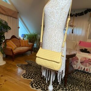 Butter Yellow Quilted Shoulder Bag